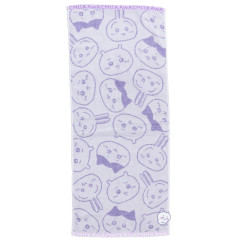 Japan Chiikawa Face Towel - Chiikawa & Hachiware & Rabbit / Light Purple