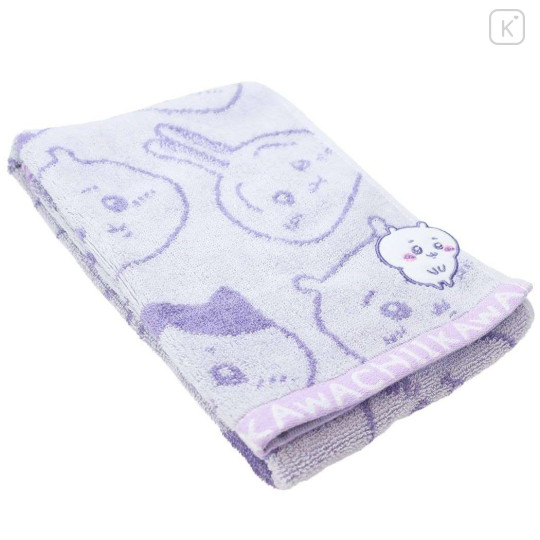 Japan Chiikawa Face Towel - Chiikawa & Hachiware & Rabbit / Light Purple - 3