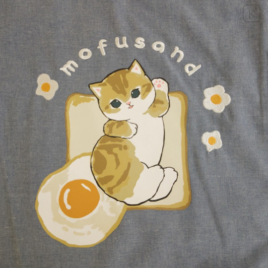 Japan Mofusand Apron - Egg Toast Cat Navy - 3