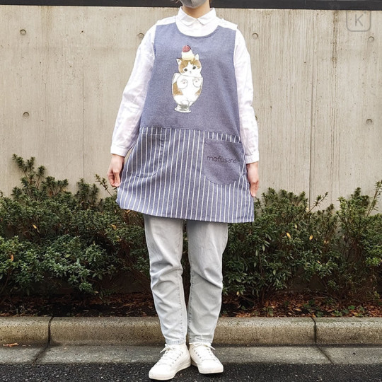 Japan Mofusand Apron - Cat / Parfait Nyan Navy - 1