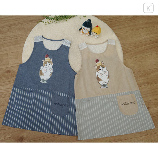 Japan Mofusand Apron - Cat / Parfait Nyan Navy - 2