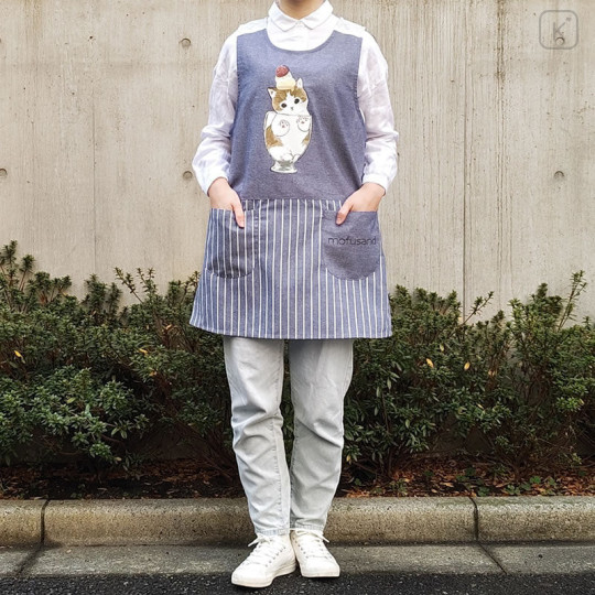 Japan Mofusand Apron - Cat / Parfait Nyan Navy - 6