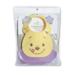 Japan Disney Baby Apron Plastic Bib - Pooh