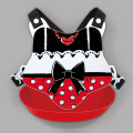 Japan Disney Baby Apron Plastic Bib - Minnie Mouse / Back Cross - 2