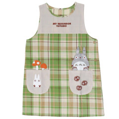 Japan Ghibli Apron - My Neighbor Totoro / Gingham Green