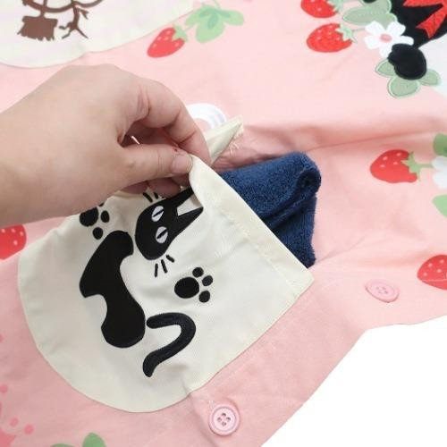 Japan Ghibli Apron - Kiki's Delivery Service / Jiji Strawberry Pink - 4