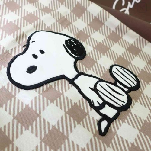 Japan Peanuts Apron - Snoopy : Gingham Brown - 4