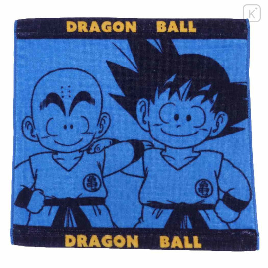 Japan Dragon Ball Mini Towel Jacquard Handkerchief - Goku & Krillin / Blue - 1