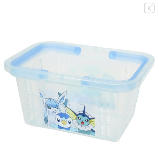 Japan Pokemon Mini Basket - Eevee & Piplup & Quaxly / Blue - 1