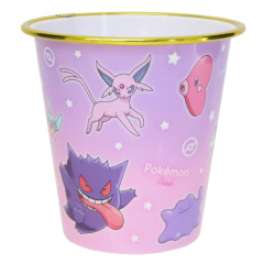 Japan Pokemon Small Desk Organizer Trash Can - Eevee & Gengar & Ditto / Gradient Purple & Pink