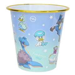 Japan Pokemon Small Desk Organizer Trash Can - Piplup & Quaxly / Gradient Blue