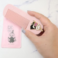 Japan Moomin Flat Comb - Little My / Flower Pink Gold - 2