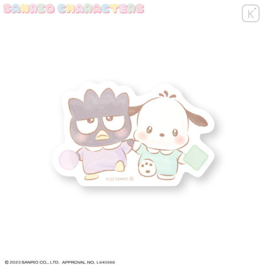 Japan Sanrio Big Sticker - Badtz-maru & Pochacco / Toddler Look Up For Hug - 1