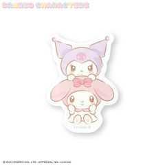 Japan Sanrio Big Sticker - Kuromi & My Melody / Toddler Look Up For Hug