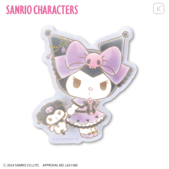 Japan Sanrio Vinyl Sticker - Kuromi / Lady & Doll - 1