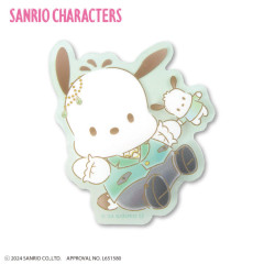 Japan Sanrio Vinyl Sticker - Pochacco / Gentleman & Doll