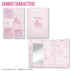 Japan Sanrio Folding Mirror & Card Case - My Melody / Daily Routine