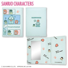 Japan Sanrio Folding Mirror & Card Case - Hangyodon / Comic