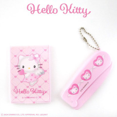 Japan Sanrio Folding Compact Comb & Mirror - Hello Kitty / Dreaming Angel