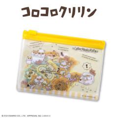 Japan Sanrio Clear Sticker with Mini Zipper Case - Corocorokuririn / Friends