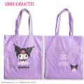 Japan Sanrio Eco Shopping Bag - Kuromi / Smile - 1