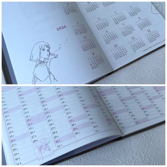 Japan Ghibli A5 Monthly Schedule Book - 2025 / Spirited Away - 3