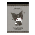 Japan Sanrio A6 Notepad - Kuromi / Midnight Melokuro - 1