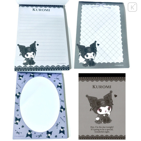 Japan Sanrio A6 Notepad - Kuromi / Midnight Melokuro - 2