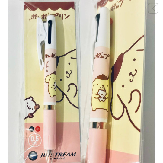 Japan Sanrio Jetstream 2 Color Multi Ball Pen - Pompompurin / Pink - 1