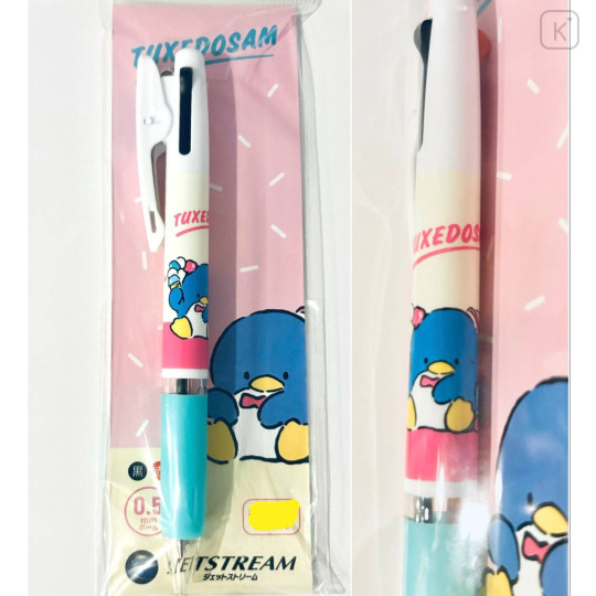 Japan Sanrio Jetstream 2 Color Multi Ballpoint Pen - Tuxedosam : Ice Cream - 1