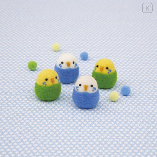 Japan Hamanaka Aclaine Needle Felting Kit - Baby Budgie - 1