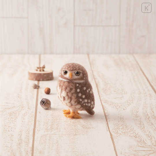 Japan Hamanaka Aclaine Needle Felting Kit - Little Owl - 1