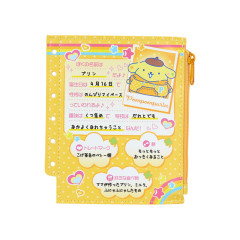 Japan Sanrio Original Mini Pouch - Pompompurin / Nostalgic Profile Book