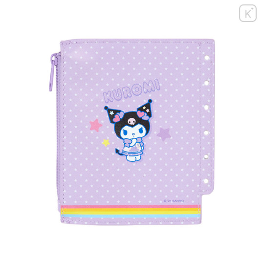 Japan Sanrio Original Mini Pouch - Kuromi / Nostalgic Profile Book - 2