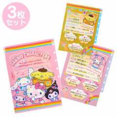 Japan Sanrio Original Clear File Set - Nostalgic Profile Book