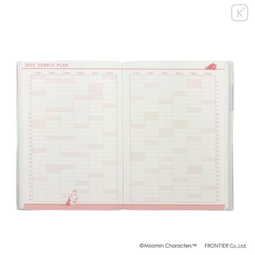 Japan Moomin B6 Planner Monthly Schedule Book - 2025 / Little My Purple - 4