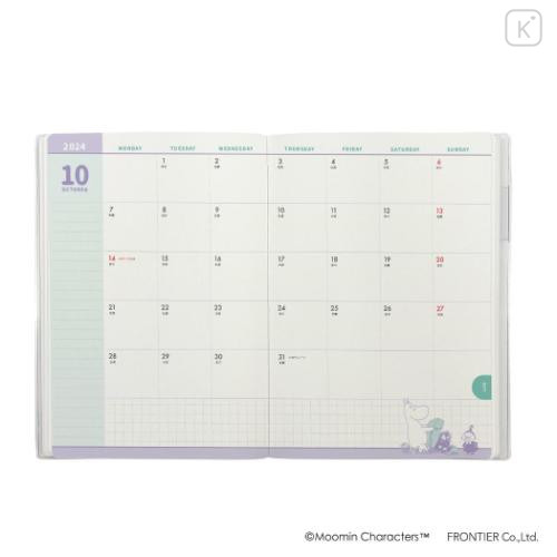 Japan Moomin B6 Planner Monthly Schedule Book - 2025 / Little My Purple - 5