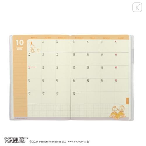 Japan Peanuts B6 Planner Monthly Schedule Book - 2025 : Snoopy Good Grief - 6