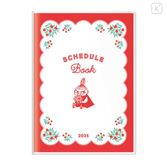 Japan Moomin A5 Planner Monthly Schedule Book - 2025 : Little My Flower - 1