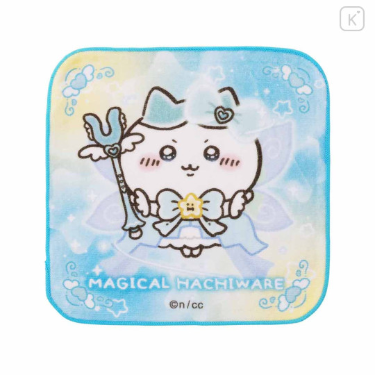 Japan Chiikawa Mini Towel Handkerchief - Hachiware / Super Magical Chiikawa Power Up - 1