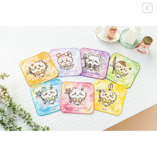 Japan Chiikawa Mini Towel Handkerchief - Kurimanju / Super Magical Chiikawa Power Up - 2