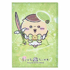 Japan Chiikawa A4 Clear File Folder - Chestnut Manju / Super Magical Chiikawa Hologram