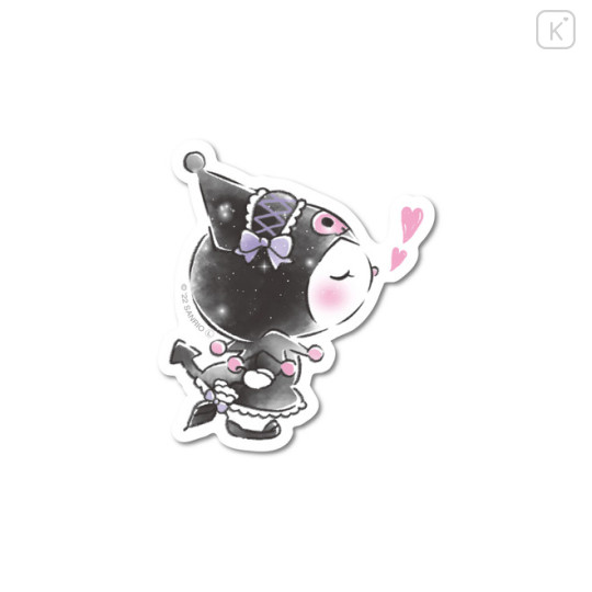 Japan Sanrio Vinyl Sticker - Kuromi / Kiss - 1