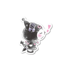 Japan Sanrio Vinyl Sticker - Kuromi / Kiss