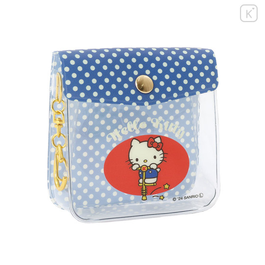 Japan Sanrio Square Mini Pouch - Hello Kitty / Vintage Retro - 1