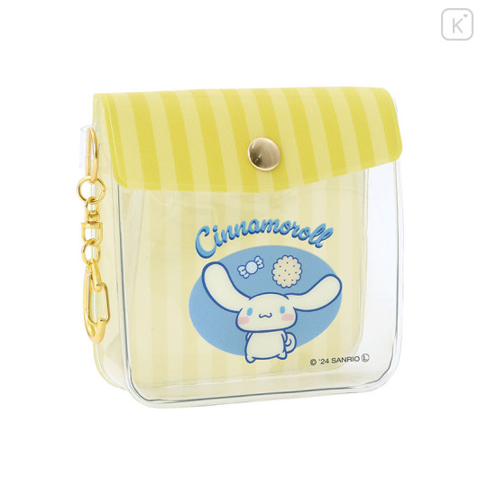 Japan Sanrio Square Mini Pouch - Cinnamoroll / Vintage Retro - 1