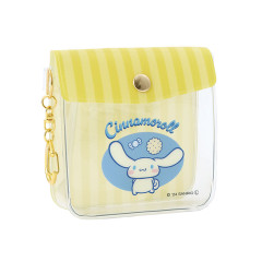 Japan Sanrio Square Mini Pouch - Cinnamoroll / Vintage Retro