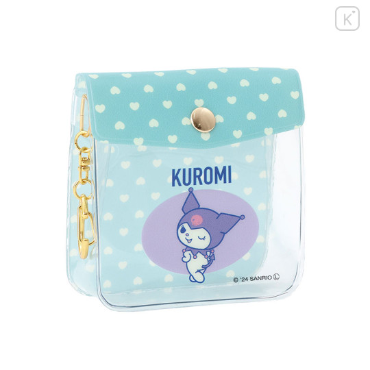 Japan Sanrio Square Mini Pouch - Kuromi / Vintage Retro - 1