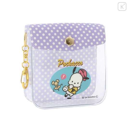 Japan Sanrio Square Mini Pouch - Pochacco / Vintage Retro - 1