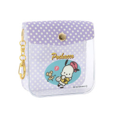 Japan Sanrio Square Mini Pouch - Pochacco / Vintage Retro